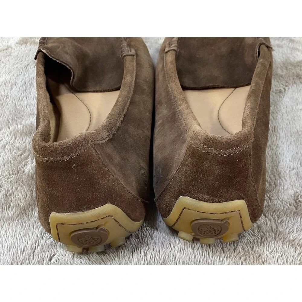 Born Brown Leather Driving Loafers Moc Toe Slip On Flats Casual Trend Womens 11M